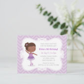 Invitation Fête d'anniversaire de la Ballerina (Debout devant)