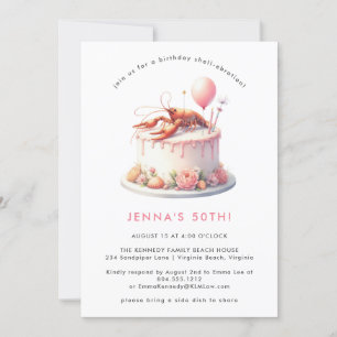 Invitation Fête d'anniversaire de la bouillabaisse de crevett