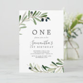 Invitation Fête d'anniversaire de la Branche d'Olivier modern (Debout devant)