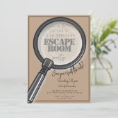 Invitation Fête d'anniversaire de la chambre d'évasion (Debout devant)