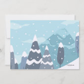 Invitation Fête d'anniversaire de la chasse à la neige (Dos)