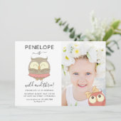 Invitation Fête d'anniversaire de la Chouette sauvage et troi (Debout devant)