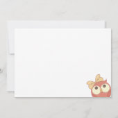 Invitation Fête d'anniversaire de la Chouette sauvage et troi (Dos)