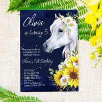 Fête d'anniversaire de la cofille de cheval blanc