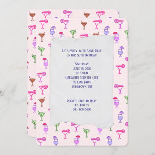 Invitation Fête d'anniversaire de la collection de cocktails 