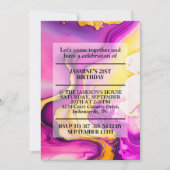 Invitation Fête d'anniversaire de la conception de vague vibr (Devant)