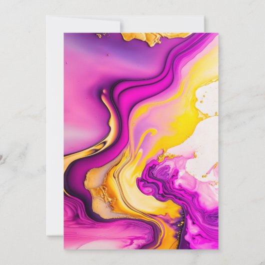 Invitation Fête d'anniversaire de la conception de vague vibr (Dos)