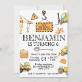 Invitation Fête d'anniversaire de la construction (Devant)