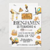 Invitation Fête d'anniversaire de la construction (Devant / Derrière)