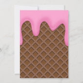 Invitation Fête d'anniversaire de la crème glacée (Dos)