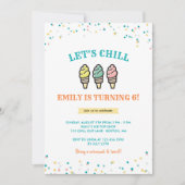 Invitation Fête d'anniversaire de la crème glacée Chill (Devant)