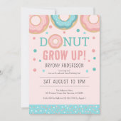 Invitation Fête d'anniversaire de la croissance des beignes (Devant)