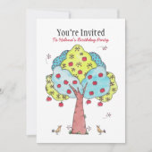 Invitation Fête d'anniversaire de la cueillette de pommes (Devant)