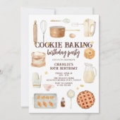 Invitation Fête d'anniversaire de la cuisine de biscuits mode (Devant)