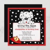 Invitation Fête d'anniversaire de la Dalmatie (Devant / Derrière)