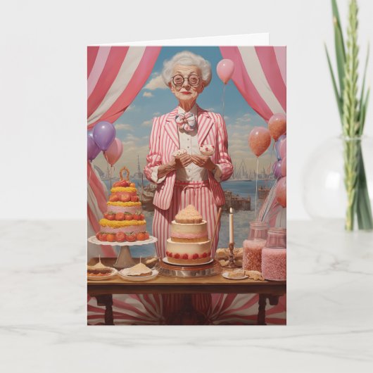 Invitation Fête d'anniversaire de la Dame rose (Devant)