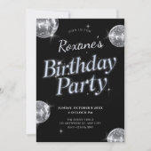 Invitation Fête d'anniversaire de la discothèque de glamour n (Devant)