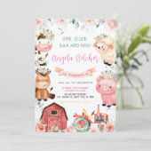 Invitation Fête d'anniversaire de la ferme (Debout devant)