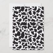 Invitation Fête d'anniversaire de la ferme de vaches d'aquare (Dos)