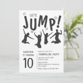 Invitation Fête d'anniversaire de la fête de Trampoline moder (Debout devant)