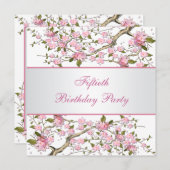 Invitation Fête d'anniversaire de la Fête des Cerisiers (Devant / Derrière)