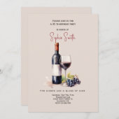 Invitation Fête d'anniversaire de la fête du vin (Devant / Derrière)