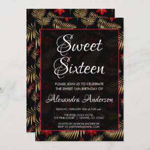 Invitation Fête d'anniversaire de la Fièvre tropicale rouge e