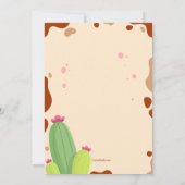 Invitation Fête d'anniversaire de la fille (Dos)