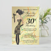 Invitation Fête d'anniversaire de la Fille (Debout devant)