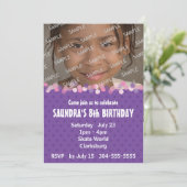 Invitation Fête d'anniversaire de la fille (Debout devant)