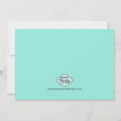 Invitation Fête d'anniversaire de la fille à l'emoji de chat (Dos)