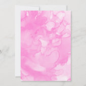 Invitation Fête d'anniversaire de la fille de ballet rose (Dos)