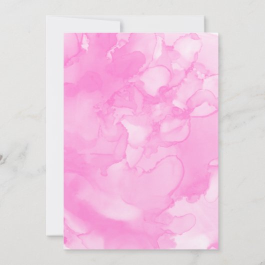 Invitation Fête d'anniversaire de la fille de ballet rose (Dos)