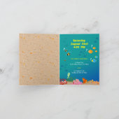 Invitation Fête d'anniversaire de la fille de plongée avec po (Intérieur)