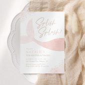 Invitation Fête d'anniversaire de la fille de sirène rose