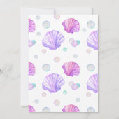 Invitation Fête d'anniversaire de la fille Mermaid (Dos)