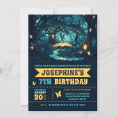 Invitation Fête d'anniversaire de la Forêt Magique (Devant)