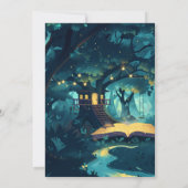 Invitation Fête d'anniversaire de la Forêt Magique (Dos)