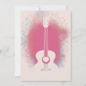 Invitation Fête d'anniversaire de la guitare (Dos)