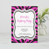 Invitation Fête d'anniversaire de la jeune fille de la mode r (Debout devant)