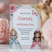 Invitation Fête d'anniversaire de la jolie princesse 3 ans
