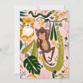 Invitation Fête d'anniversaire de la Jungle (Dos)