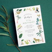 Invitation Fête d'anniversaire de la jungle luxuriante