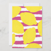 Invitation Fête d'anniversaire de la Lemonade Sweet (Dos)