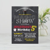 Invitation Fête d'anniversaire de la magie (Debout devant)