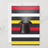 Invitation Fête d'anniversaire de la magie (Dos)