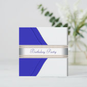 Invitation Fête d'anniversaire de la Marine Blue Womans (Debout devant)