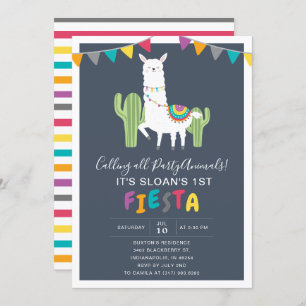 Invitation Fête d'anniversaire de la Marine Llama