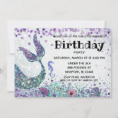 Invitation *~* Fête d'anniversaire de la Marmaid's Tail Rainb (Dos)