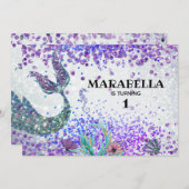 Invitation *~* Fête d'anniversaire de la Marmaid's Tail Rainb (Devant / Derrière)